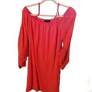 A. Byer Cold shoulder red dress size medium